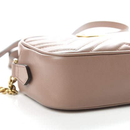 Gucci Calfskin Matelasse Mini GG Marmont Chain Shoulder Bag Porcelain Rose 8 of 10