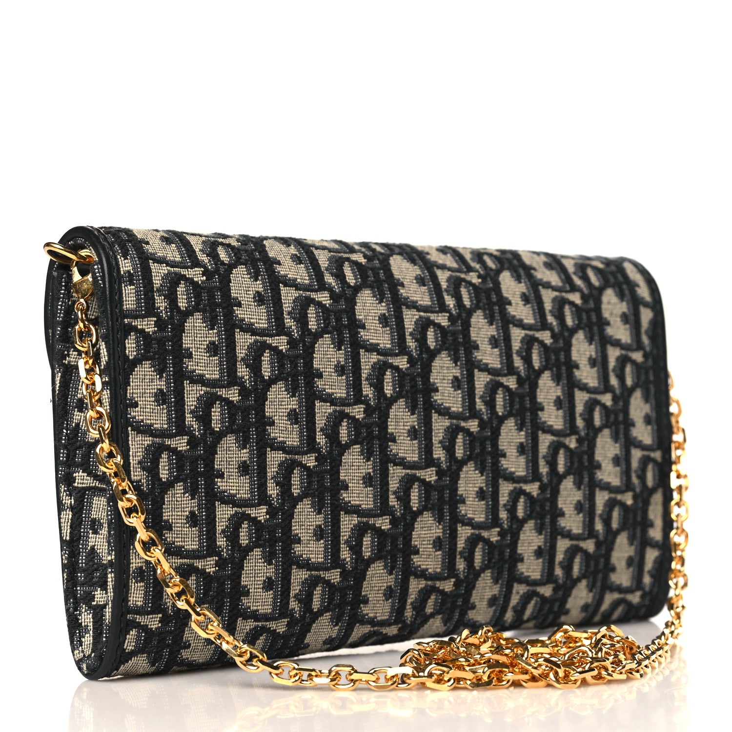 Christian Dior Oblique Bobby East West Pouch With Chain Blue 3 of 10