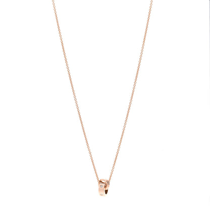 Bulgari 18K Rose Gold Diamond BVLGARI BVLGARI Link Pendant Necklace 1 of 5