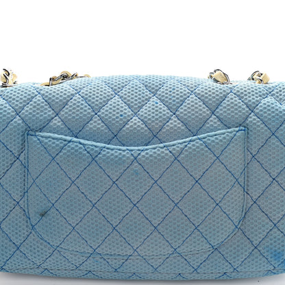 Chanel Neoprene Quilted Medium Single Flap Blue 12 of 12