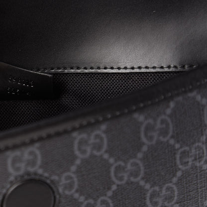 Gucci GG Supreme Monogram Web Slim Belt Bag Black Grey 9 of 11