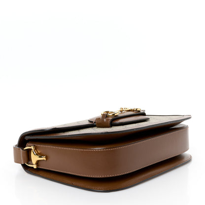 Gucci GG Supreme Monogram Azalea Calfskin Horsebit 1955 Shoulder Bag Beige Brown Sugar 4 of 12