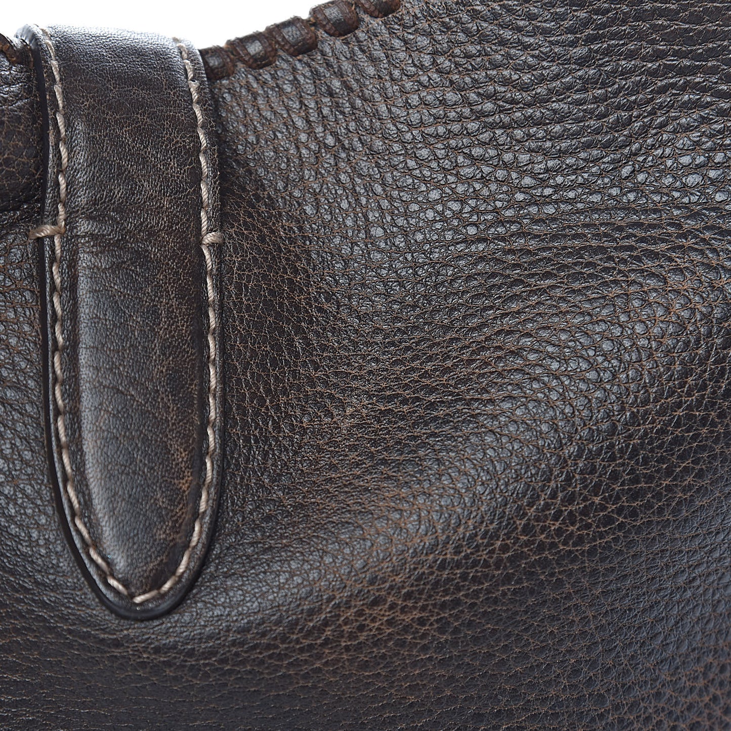 Calfskin Large New Jackie Shoulder Bag Dark Brown
