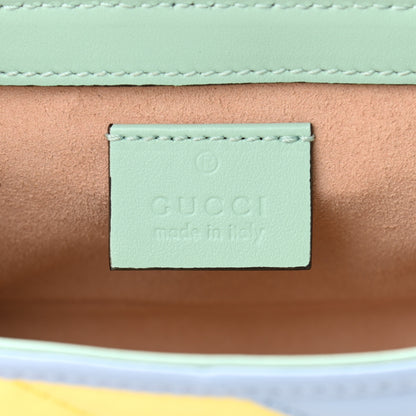 Gucci Calfskin Matelasse Diagonal Super Mini GG Marmont Shoulder Bag Multicolor Pastel 6 of 11