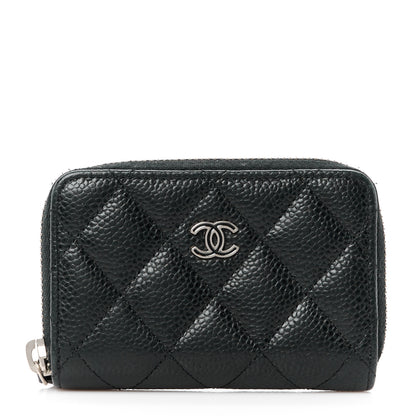 Chanel Caviar Quilted Zip Coin Purse Black 1 of 11