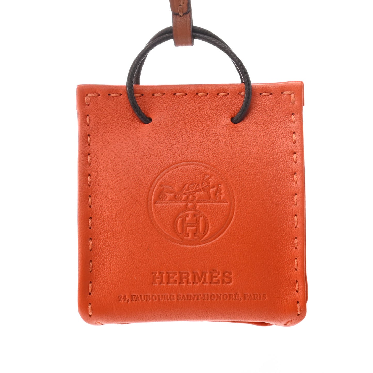 Milo Lambskin Swift Shopping Bag Charm Feu Gold