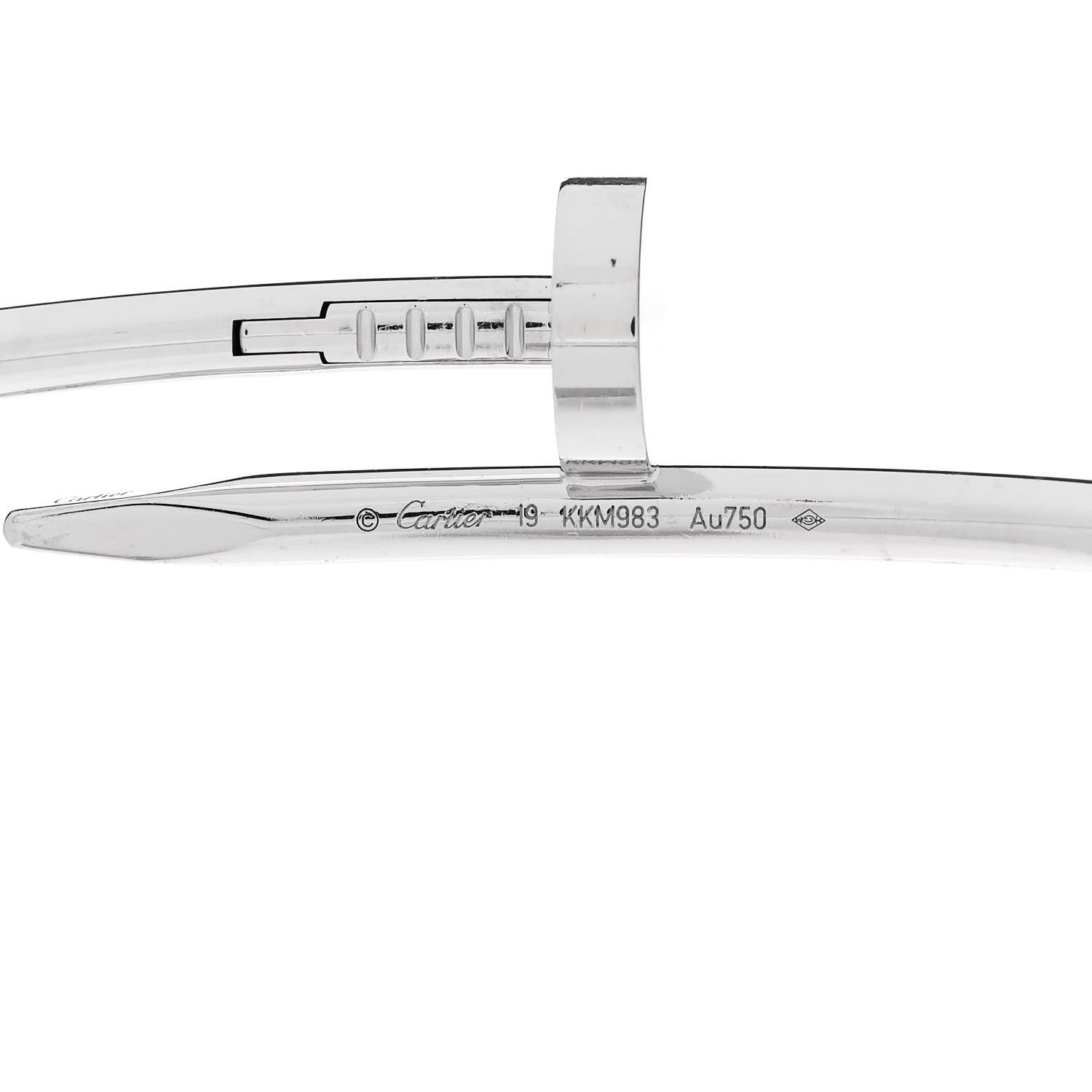 Cartier 18K White Gold Juste Un Clou Bracelet 19 4 of 4