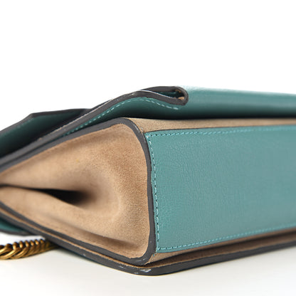 Givenchy Sugar Goatskin Small GV3 Shoulder Bag Light Blue Tan 6 of 10