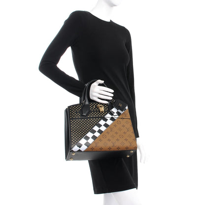 Louis Vuitton Calfskin Reverse Monogram City Steamer MM 3 of 9
