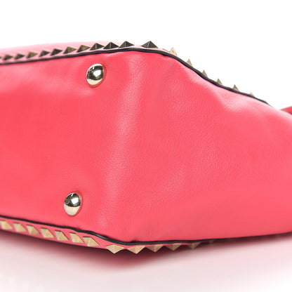 Valentino Garavani Vitello Small Rockstud Tote Raspberry 8 of 8