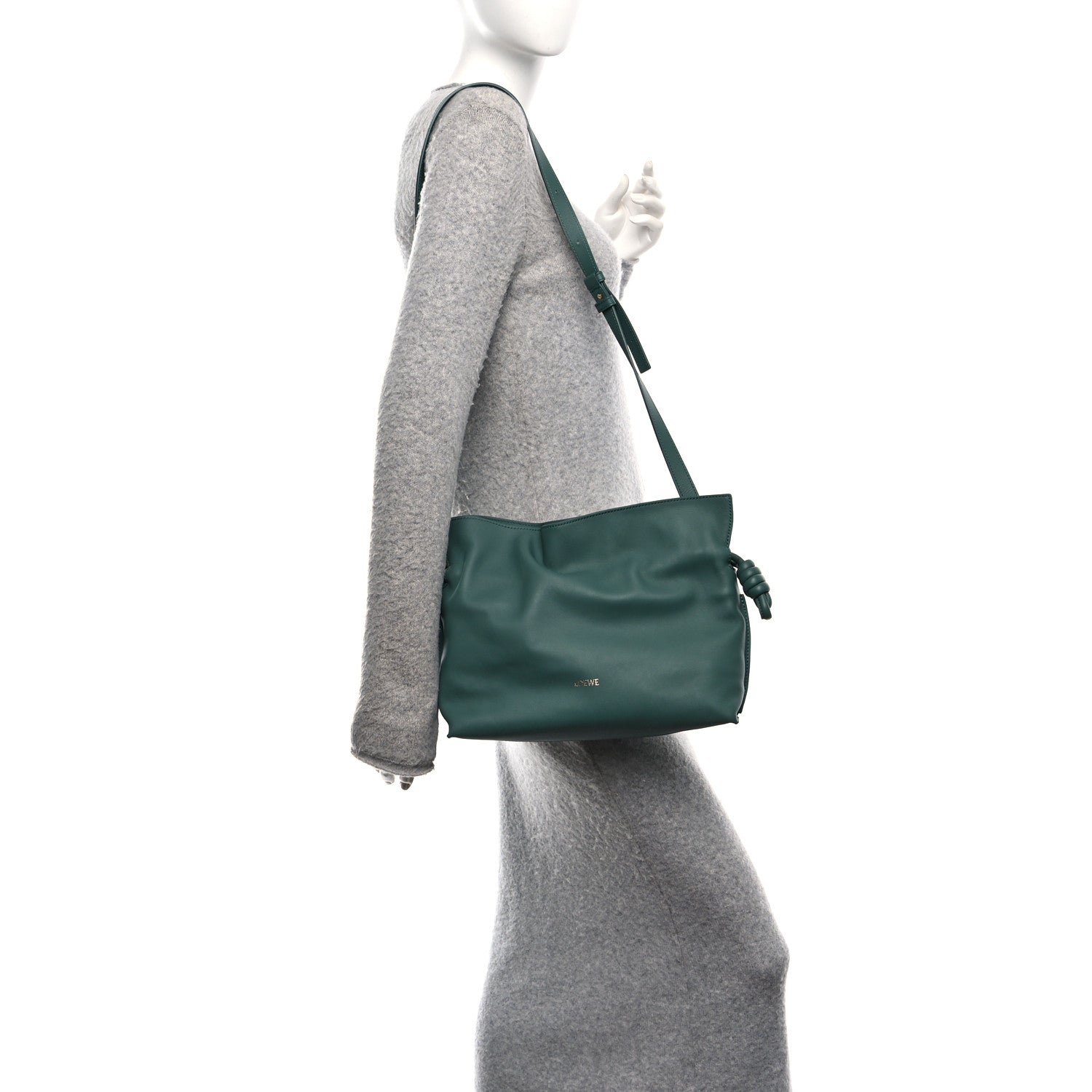 Loewe Nappa Medium Flamenco Knot Bag Vetiver 2 of 10