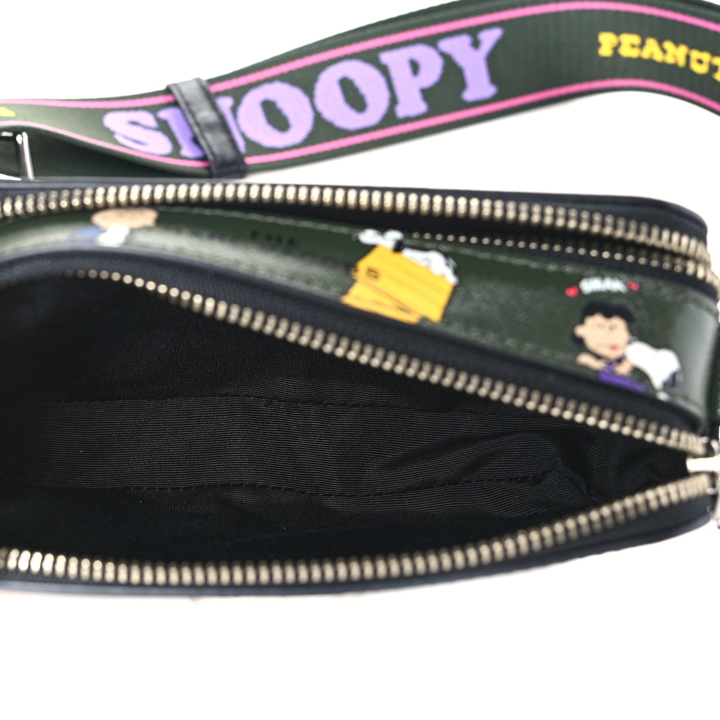 X Peanuts Saffiano Snoopy Snapshot Camera Bag Green Multicolor