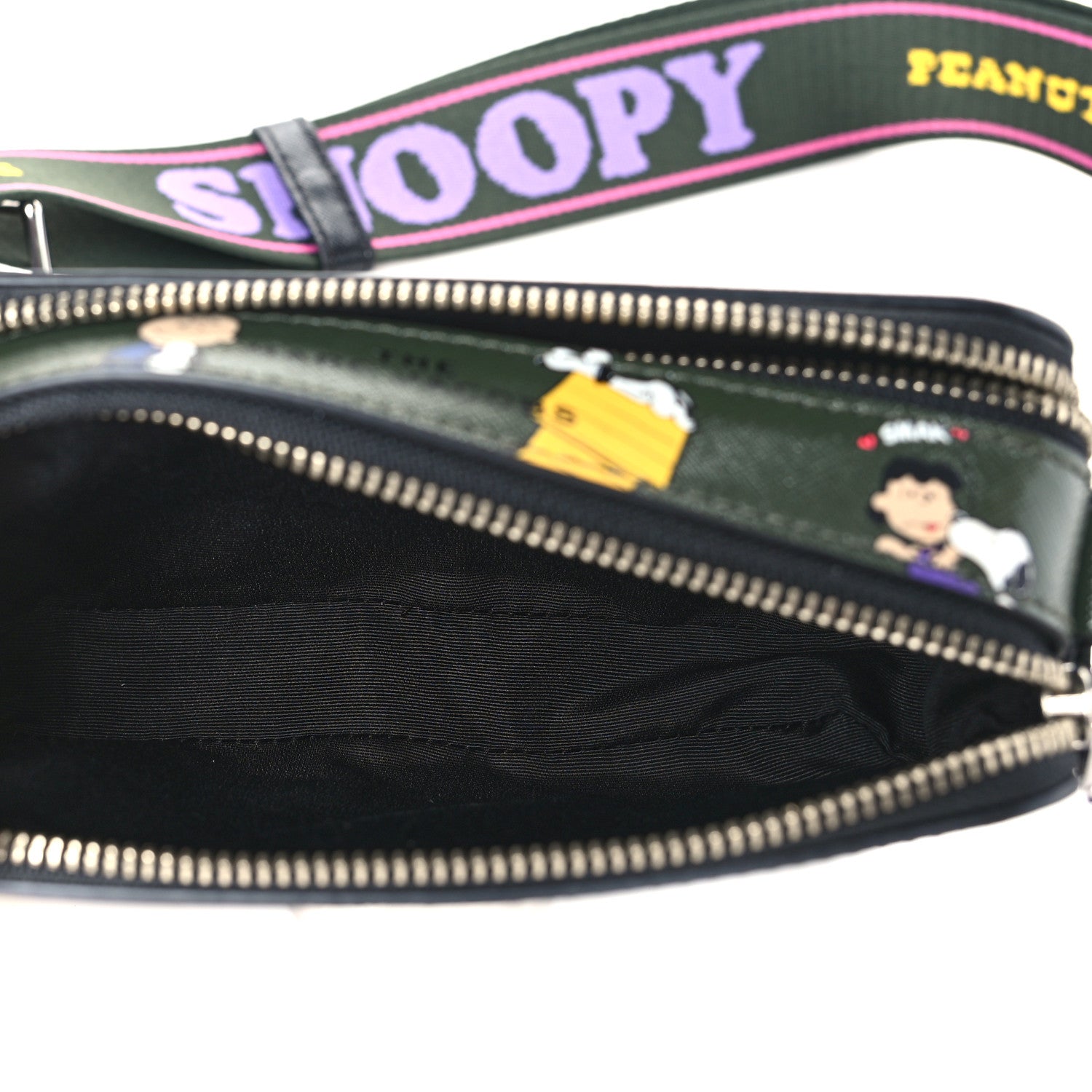 Marc Jacobs X Peanuts Saffiano Snoopy Snapshot Camera Bag Green Multicolor 5 of 9
