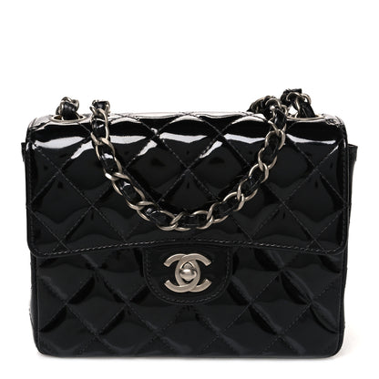 Chanel Patent Calfskin Quilted Mini Square Flap Black 1 of 10