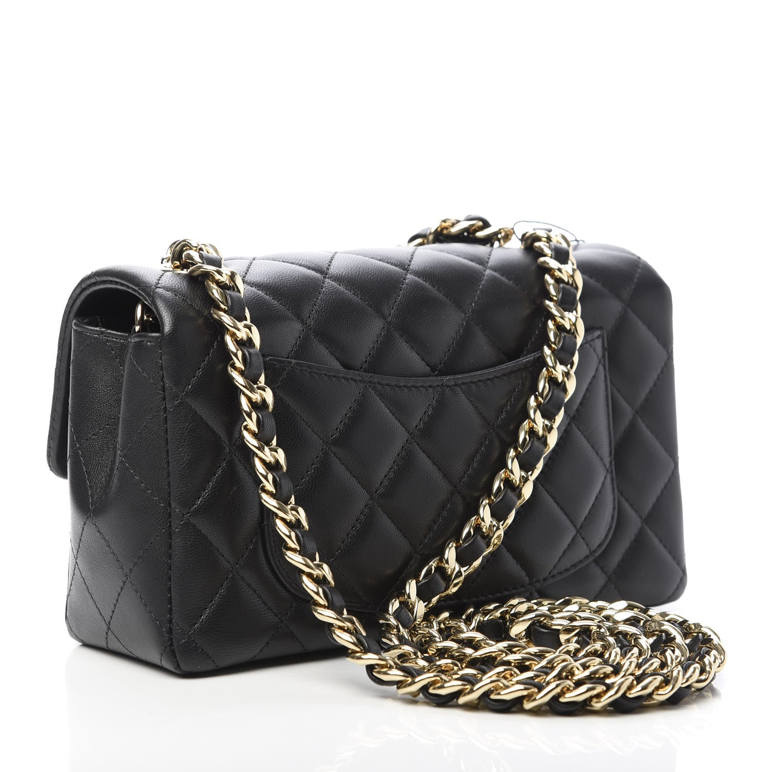Chanel Lambskin Quilted Mini Coco Charms Rectangular Flap Black 3 of 11