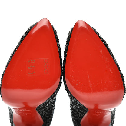 Christian Louboutin Calfskin Strass Rihanini 120 Booties 37 Black 8 of 8