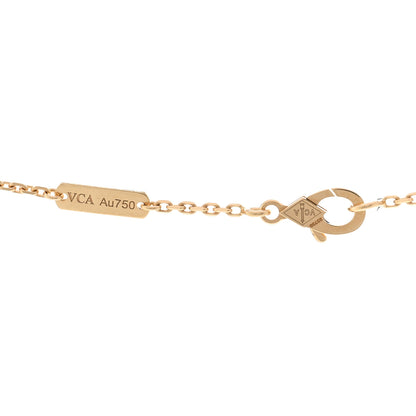 Van Cleef & Arpels 18K Yellow Gold Tiger Eye Vintage Alhambra Pendant Necklace 4 of 5