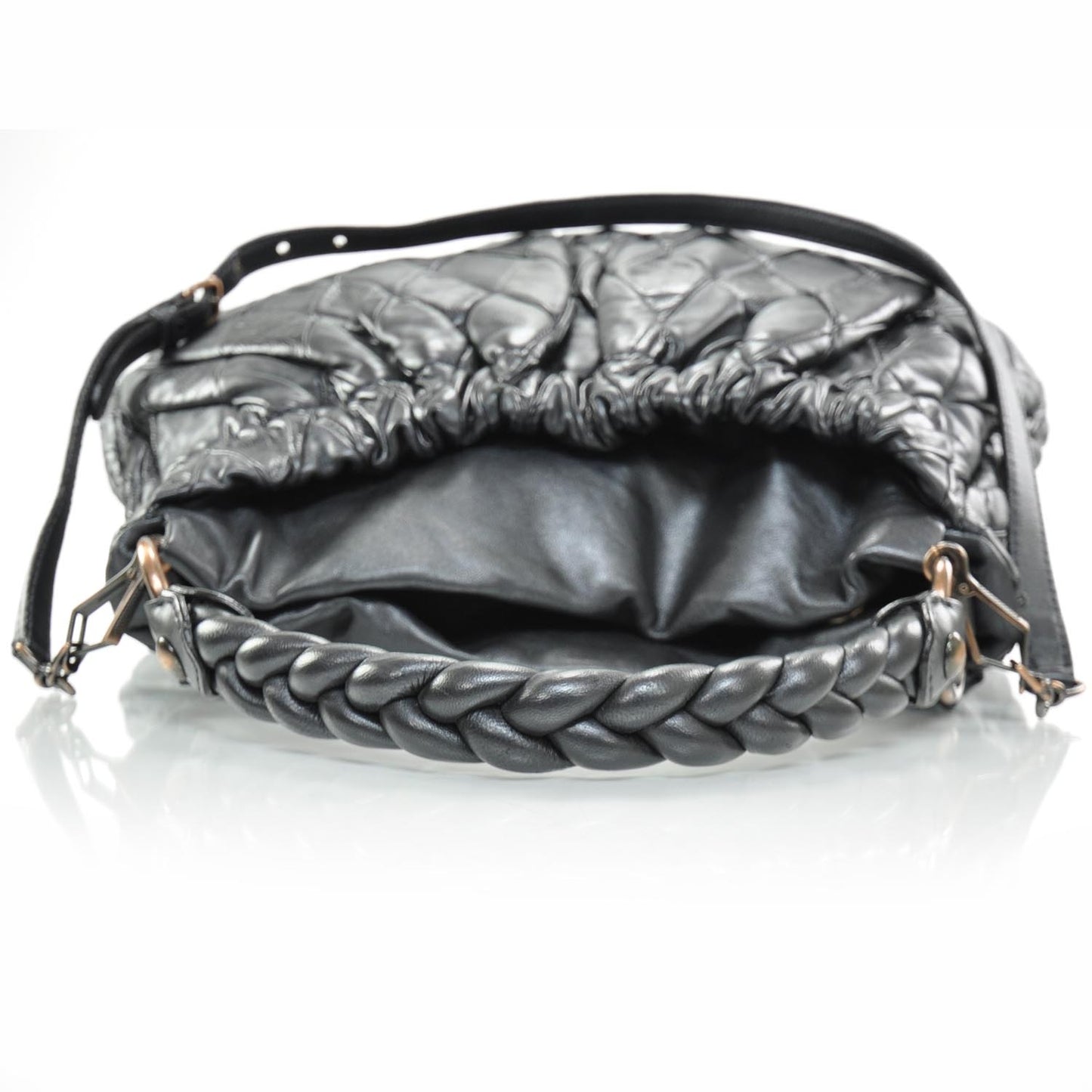 Leather Patchwork Harlequin Bag Anthracite