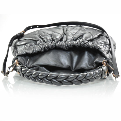 Miu Miu Leather Patchwork Harlequin Bag Anthracite 5 of 10