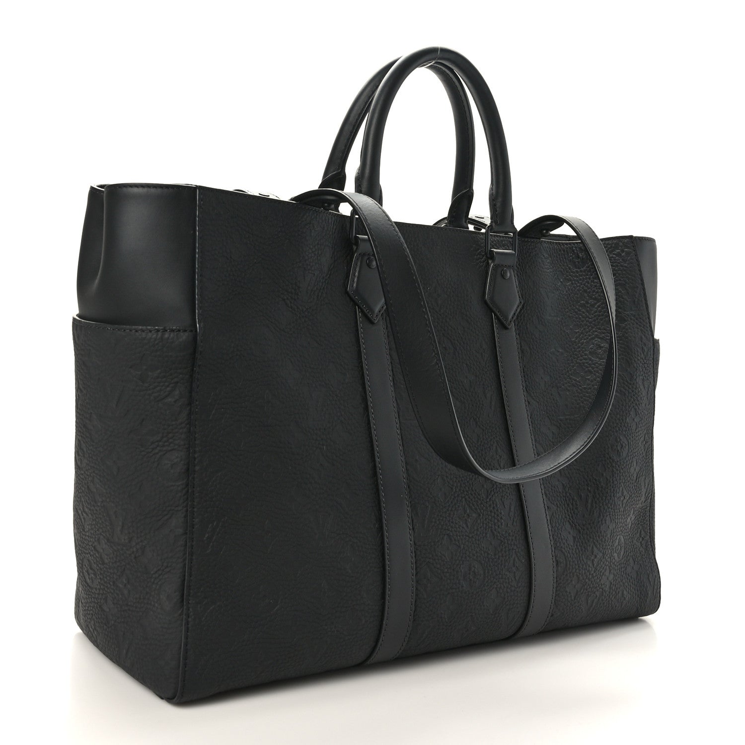 Louis Vuitton Taurillon Monogram Sac Plat 24H Black 3 of 8