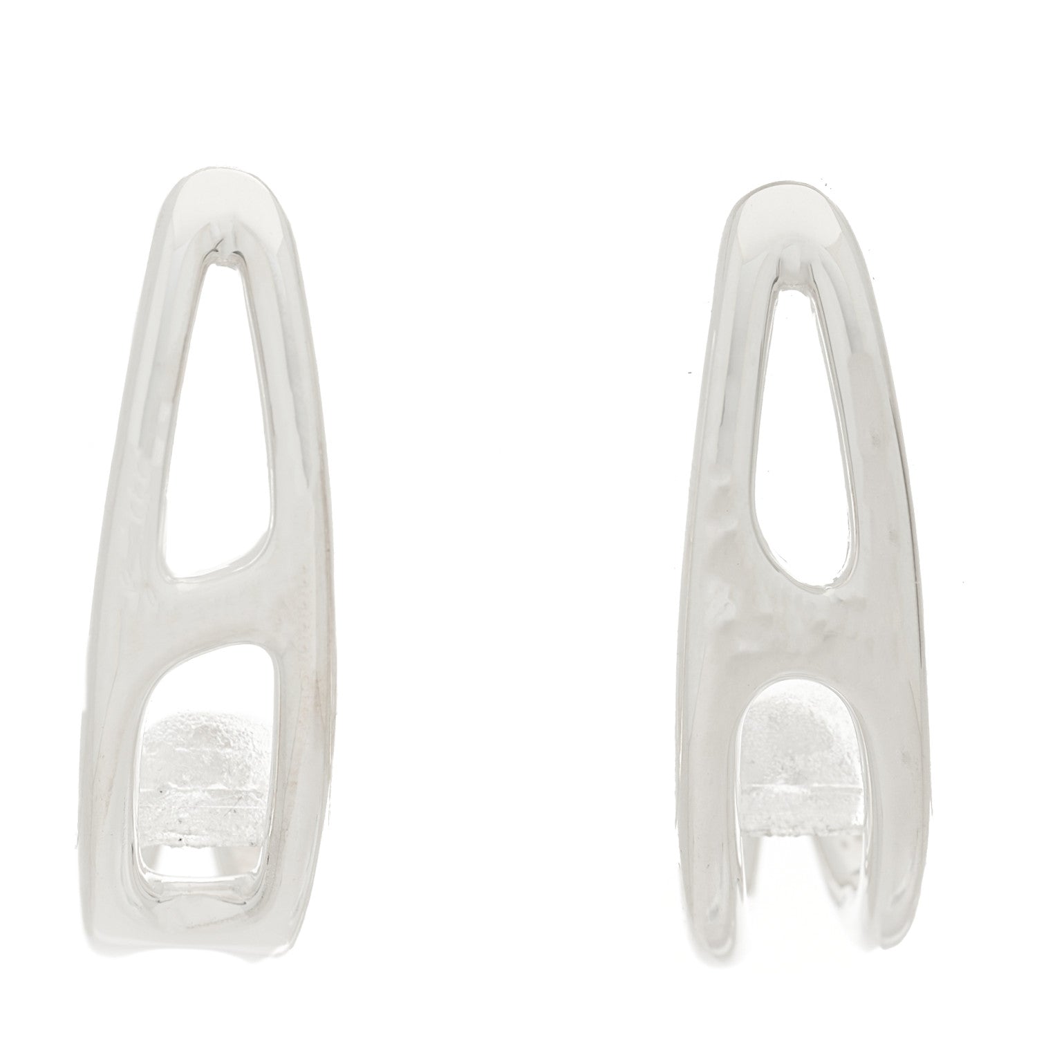 Hermes Sterling Silver Chaine D'Ancre Punk Earrings 2 of 4