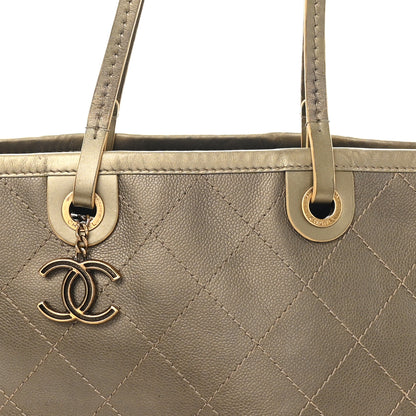 Chanel Grained Calfskin Large Shopping Fever Tote Gold 9 of 11