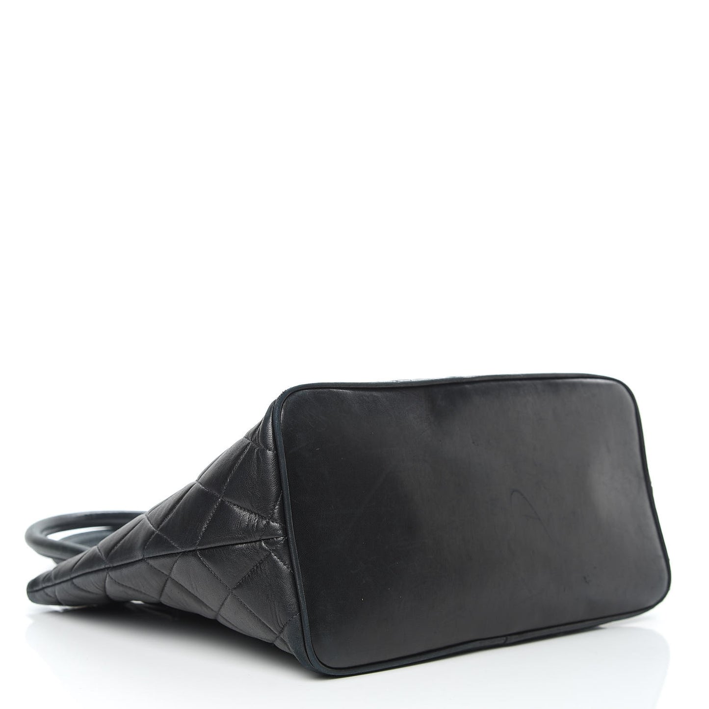 Lambskin Quilted Medallion Tote Black