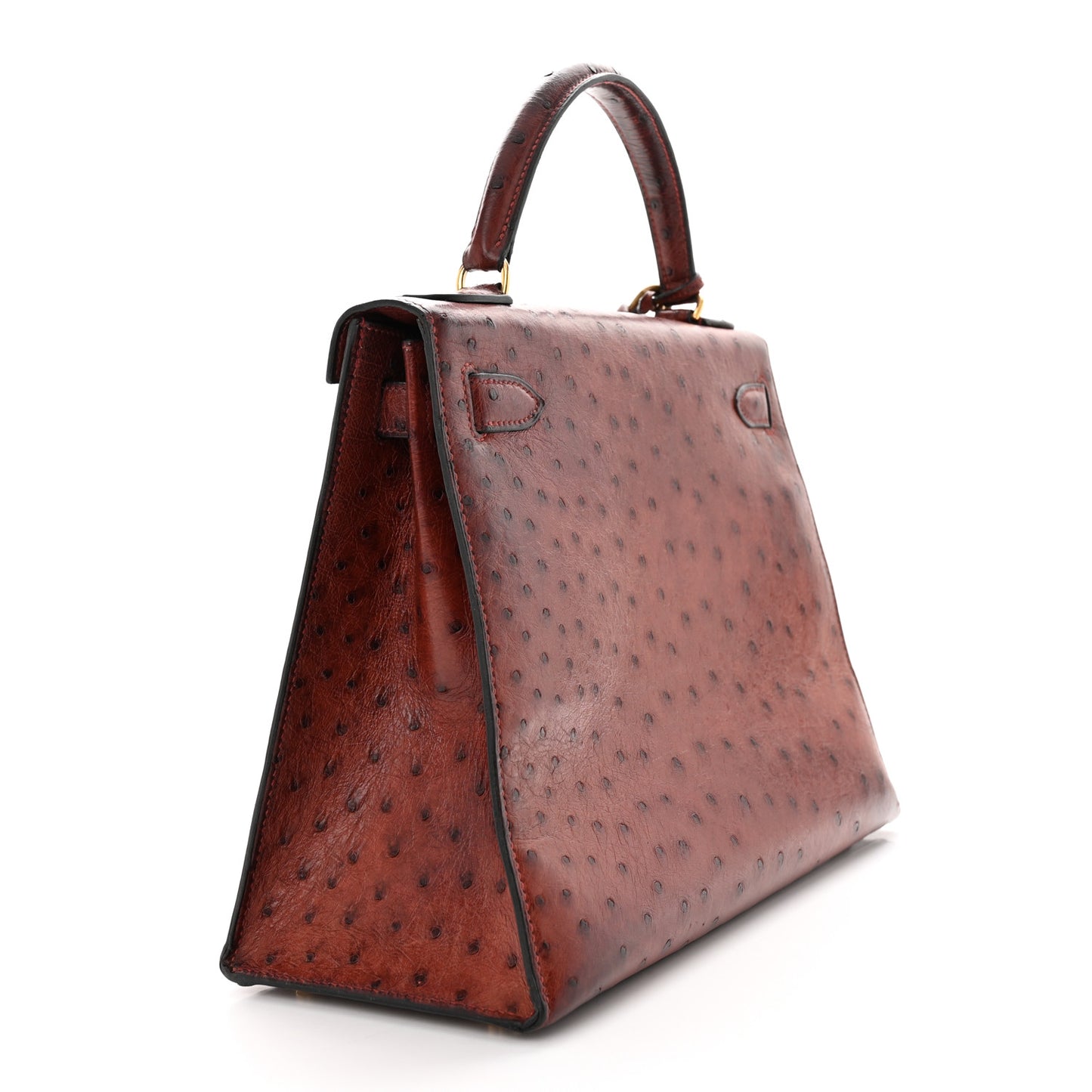 Ostrich Kelly Sellier 28 Rouge H