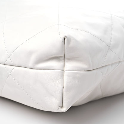 Chanel Shiny Calfskin Quilted Chanel 22 White 10 of 12