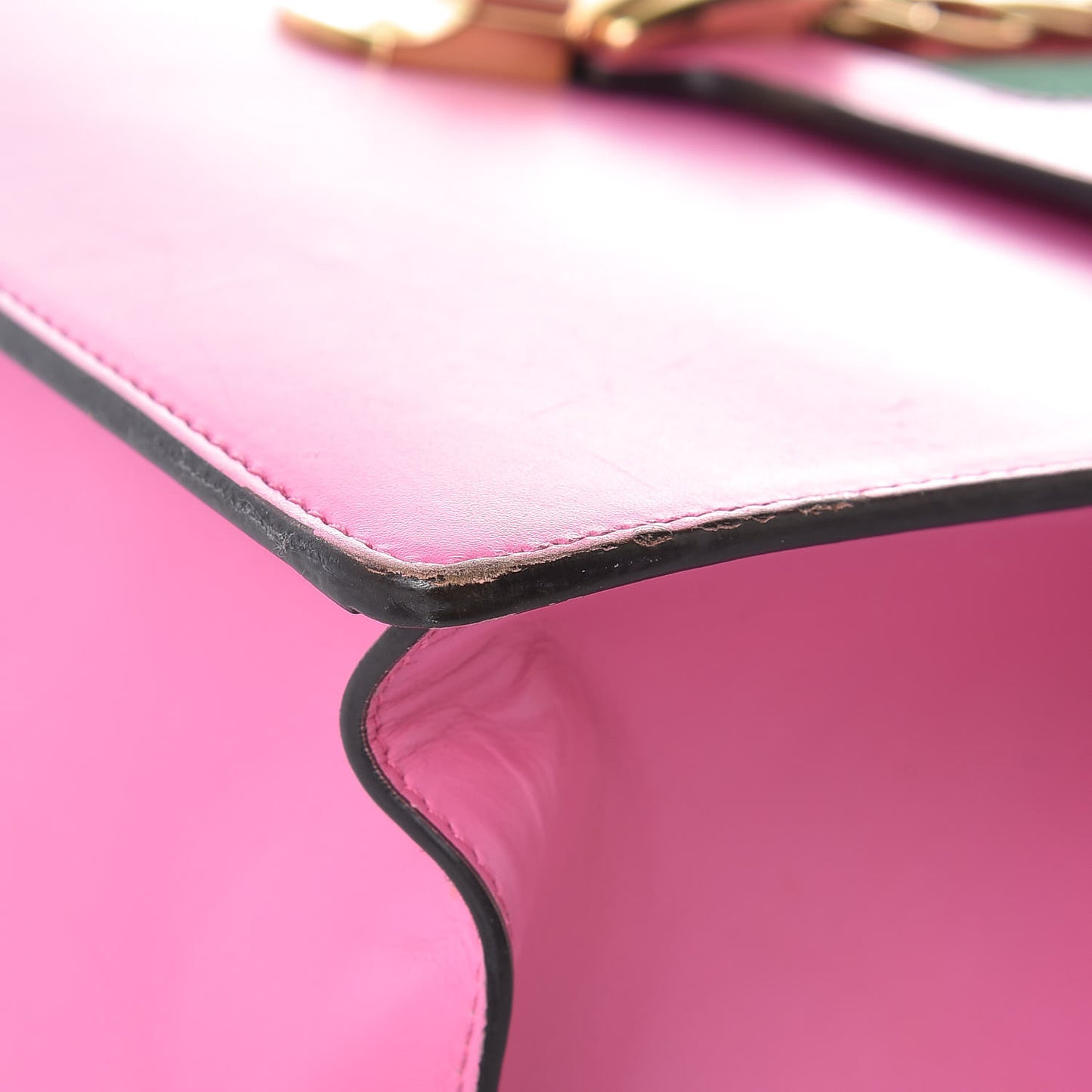 Vitello Fontanella Web Medium Sylvie Top Handle Bag Pink Tropical Flower