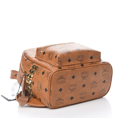 MCM Visetos Side Stud Mini Stark Backpack Cognac 4 of 13