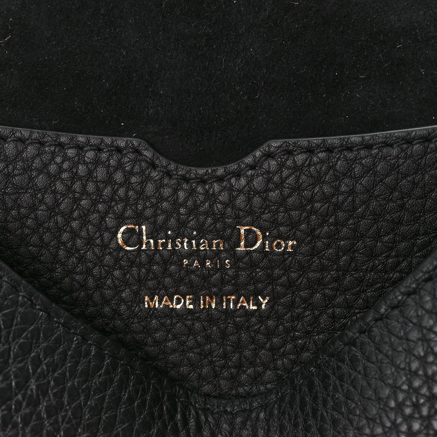Christian Dior Grained Calfskin Medium Bobby Flap Black 6 of 9