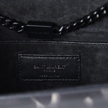Saint Laurent Patent Small Monogram Kate Satchel Black Ivory Gold 5 of 8