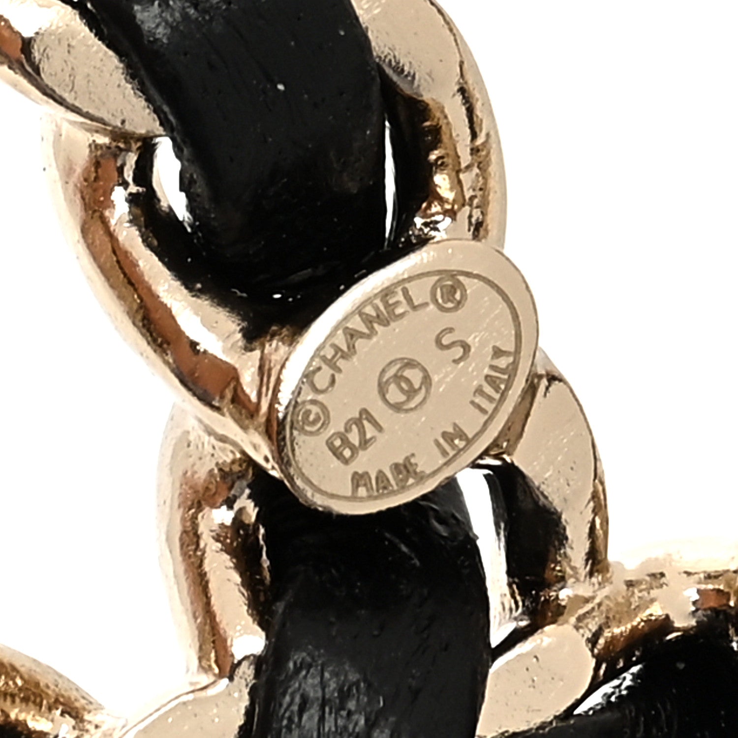 Chanel Lambskin Chain CC Brooch Black Gold 3 of 4
