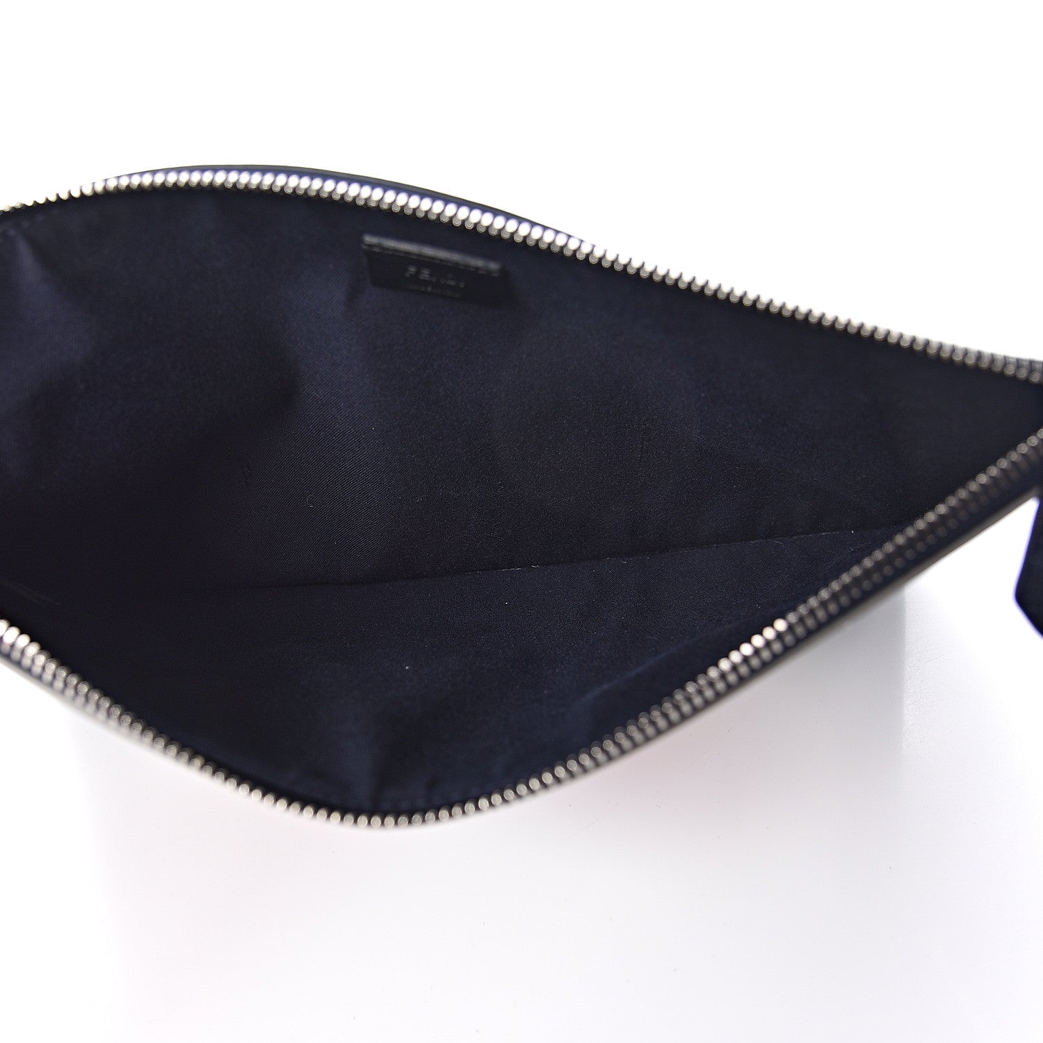 Fendi Metallic Vitello Elite Monster Eyes Pouch Navy Multicolor 5 of 7