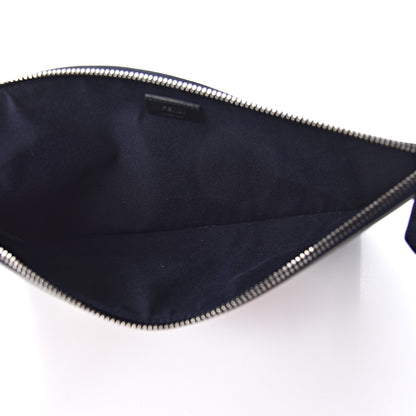 Fendi Metallic Vitello Elite Monster Eyes Pouch Navy Multicolor 5 of 7