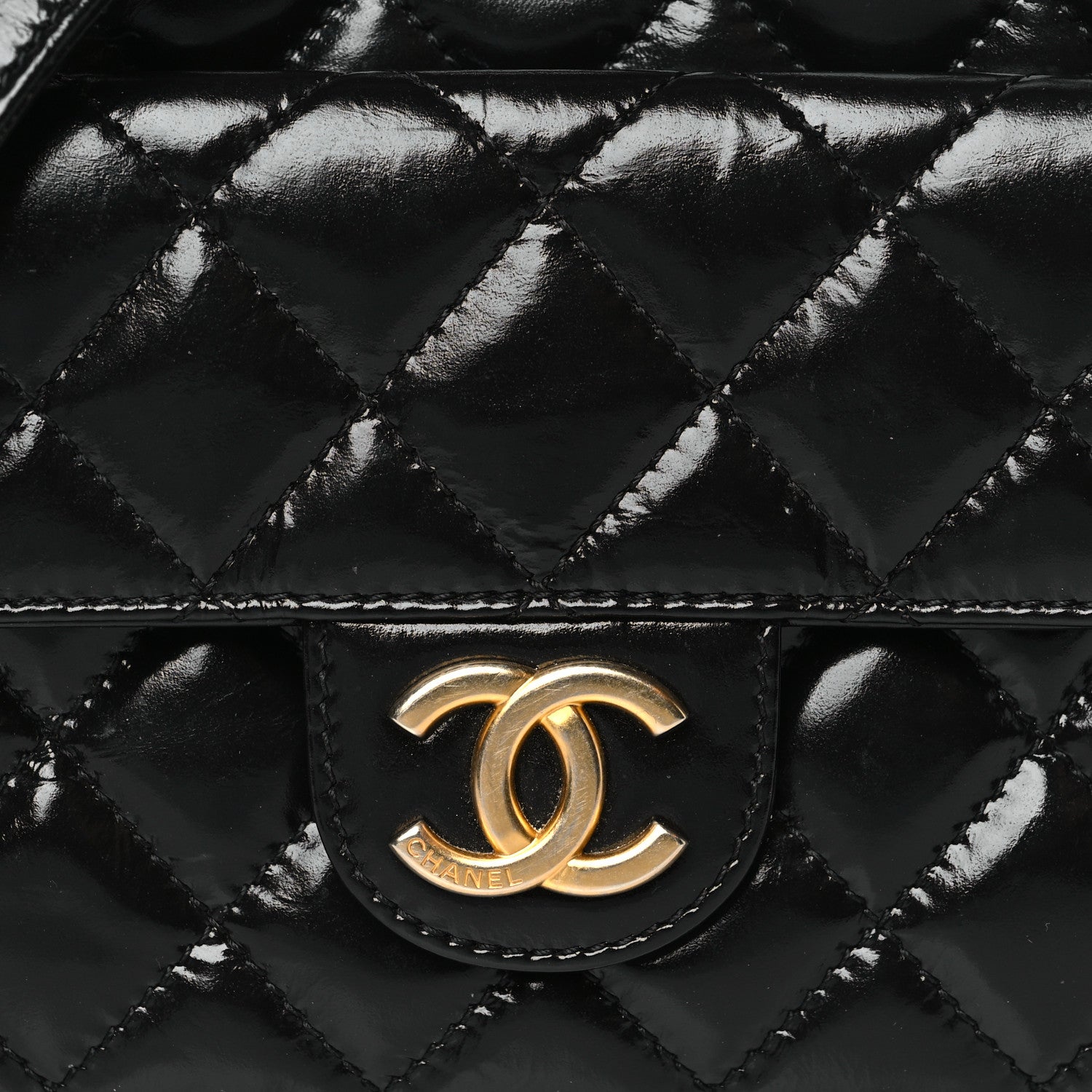 Chanel Shiny Crumpled Calfskin Quilted Small Wavy CC Hobo Black 8 of 10