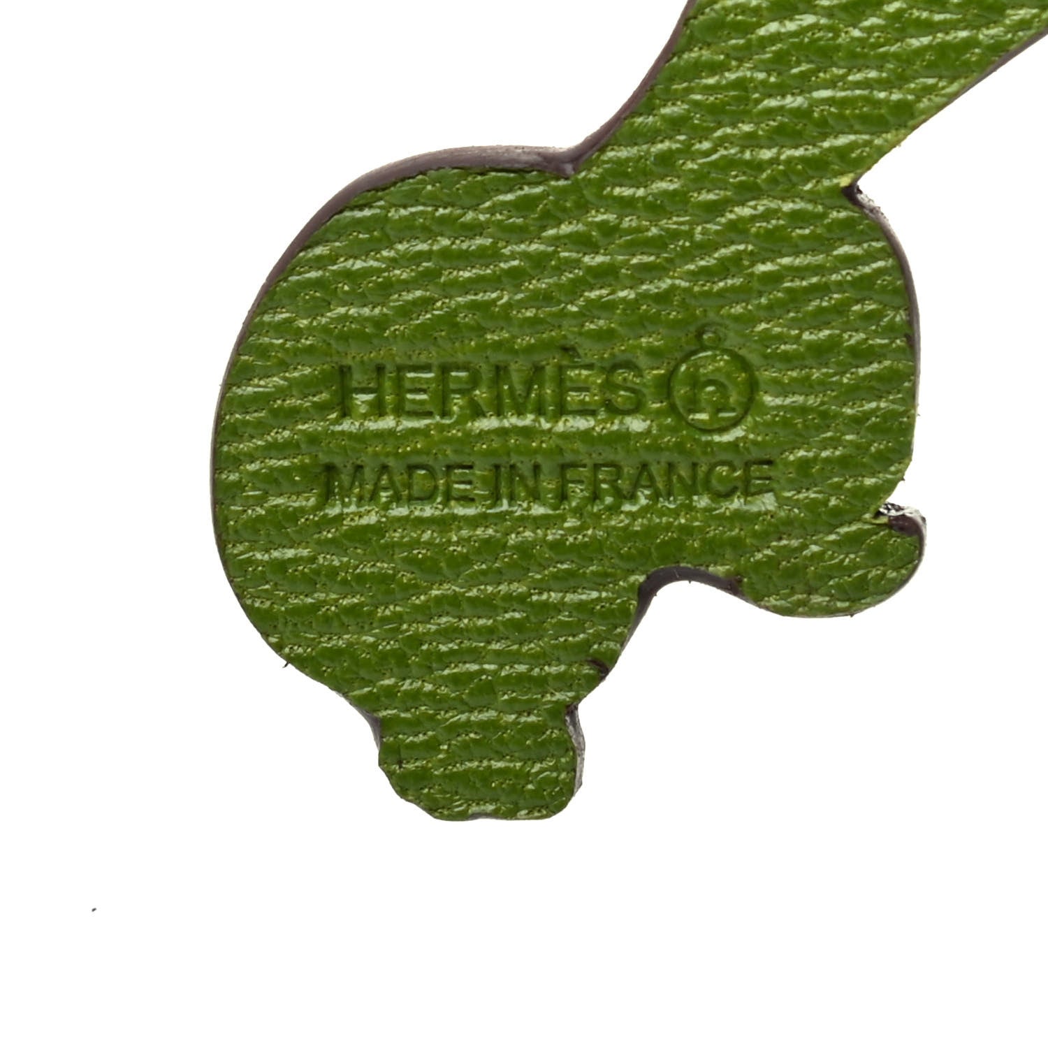 Hermes Togo Chevre Petit H Royal Poodle Bag Charm Bordeaux Vert Canopee 6 of 8