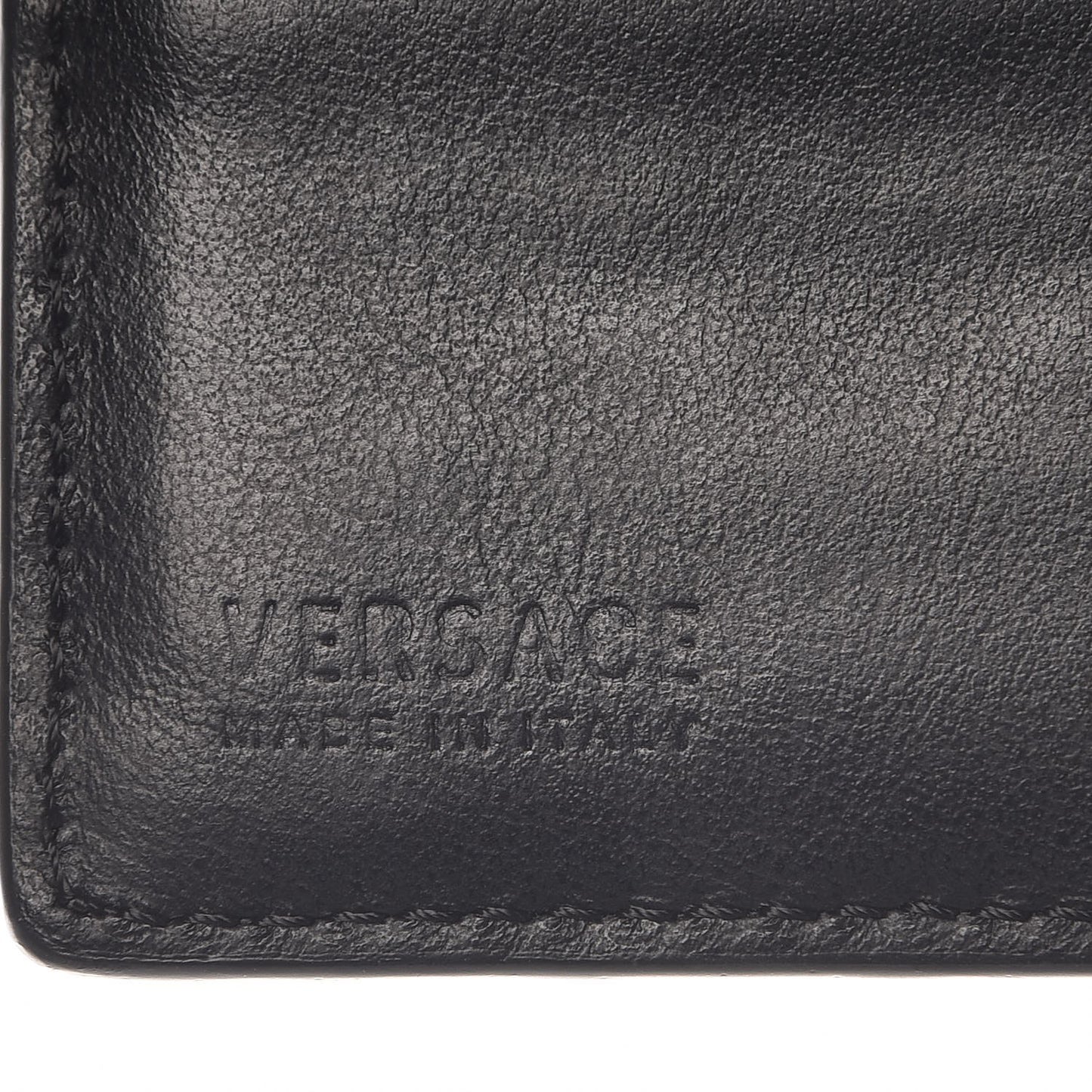 Patent Calfskin Palazzo Card Holder Black