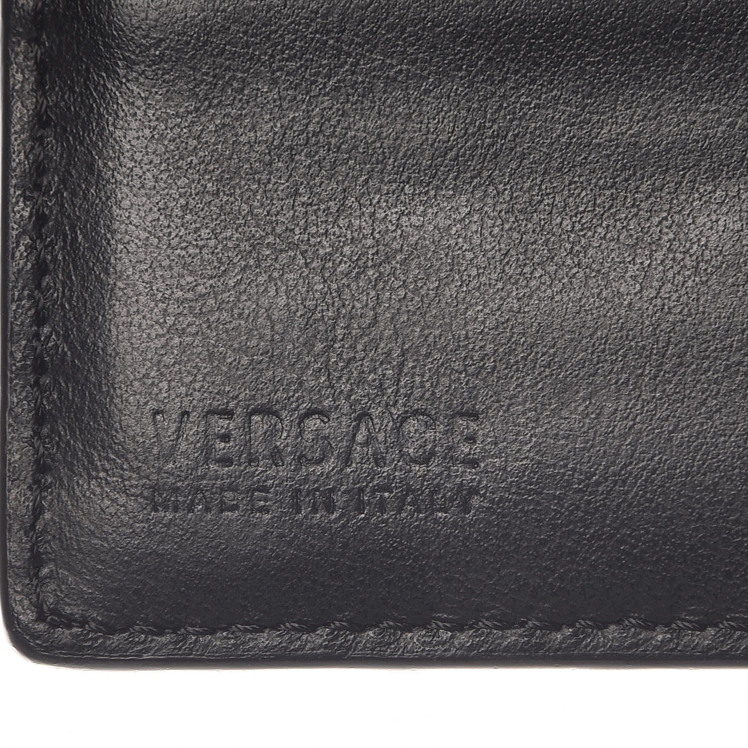 Versace Patent Calfskin Palazzo Card Holder Black 5 of 7