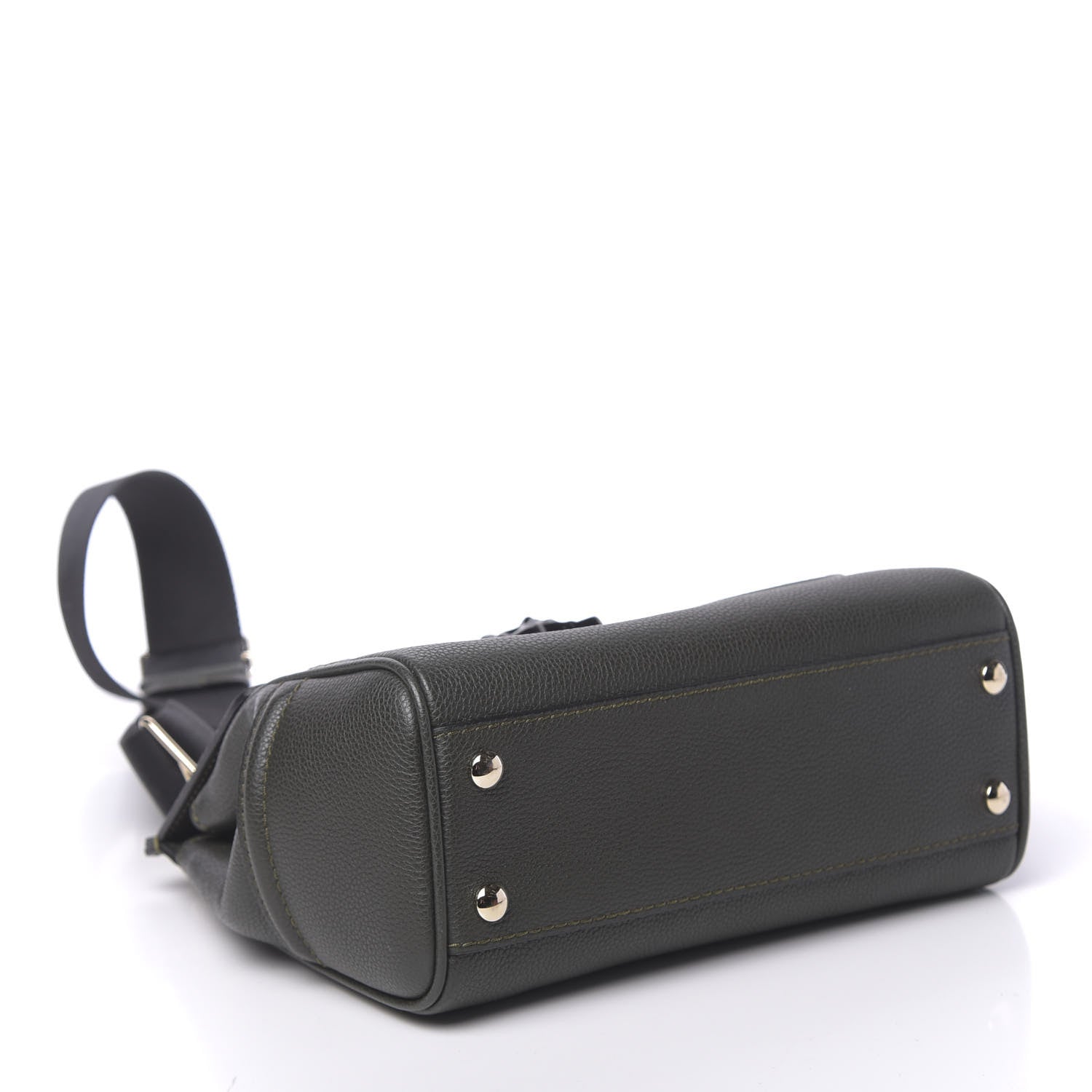 Versace Calfskin Medium Palazzo Empire Bag Verde Scuro Black 4 of 10