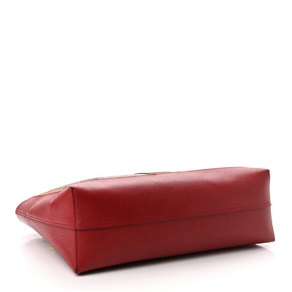 Gucci GG Supreme Monogram Flora Web Large Ophidia Tote Red 5 of 11