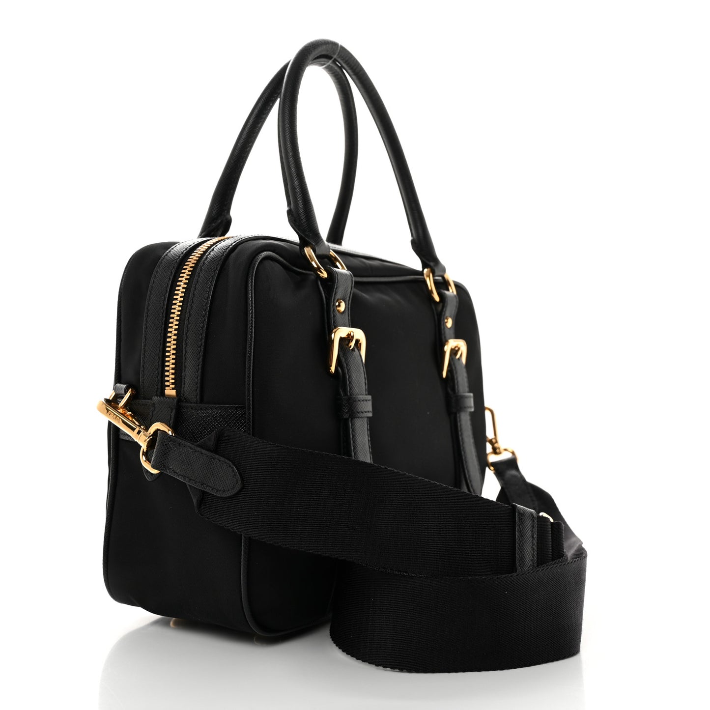 Tessuto Nylon Saffiano Bauletto Black