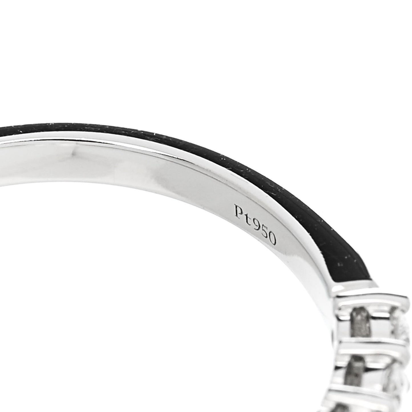 Platinum Diamond .27ctw 2.2mm Half Circle Forever Band Ring 49 5