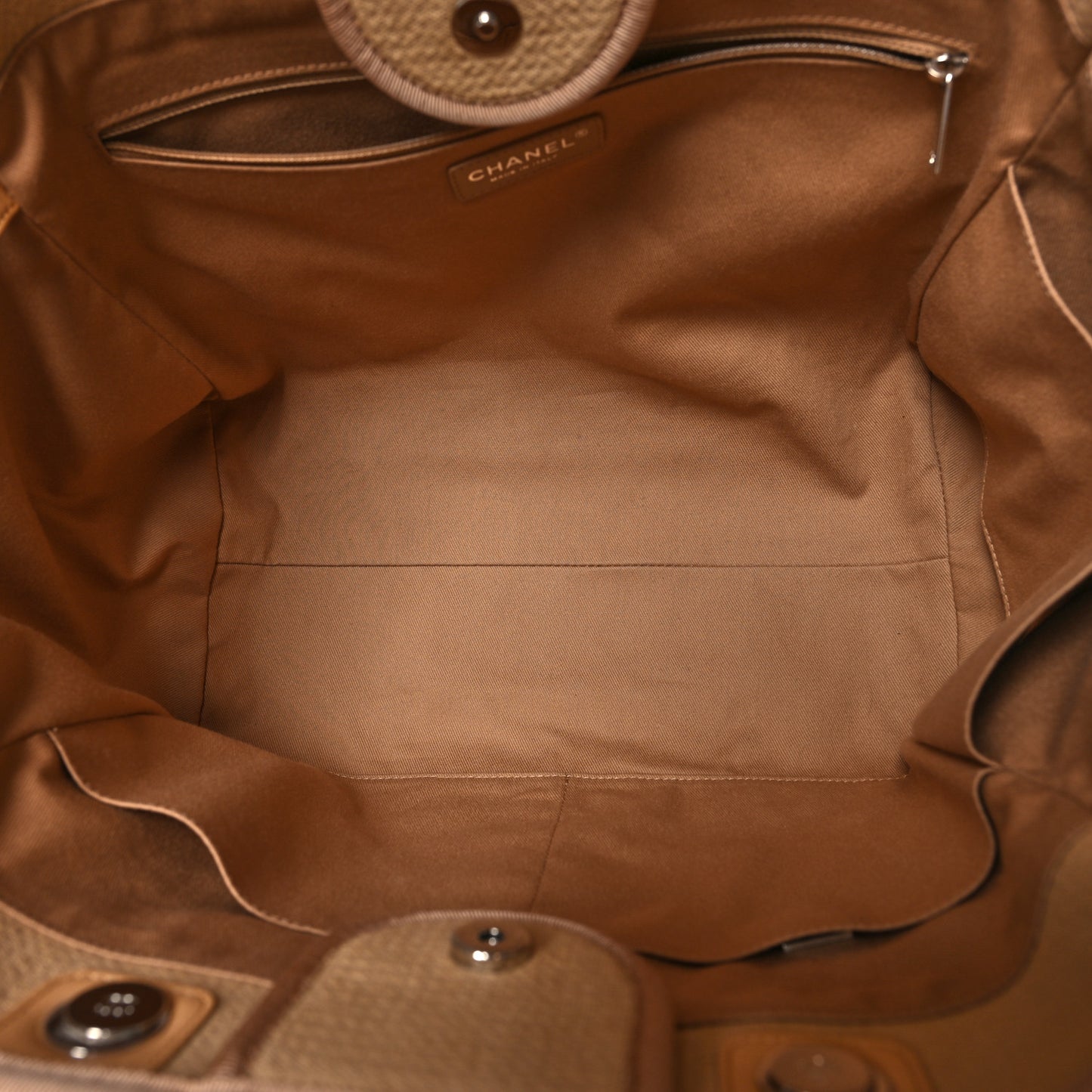 Mixed Fibers Medium Deauville Tote Beige