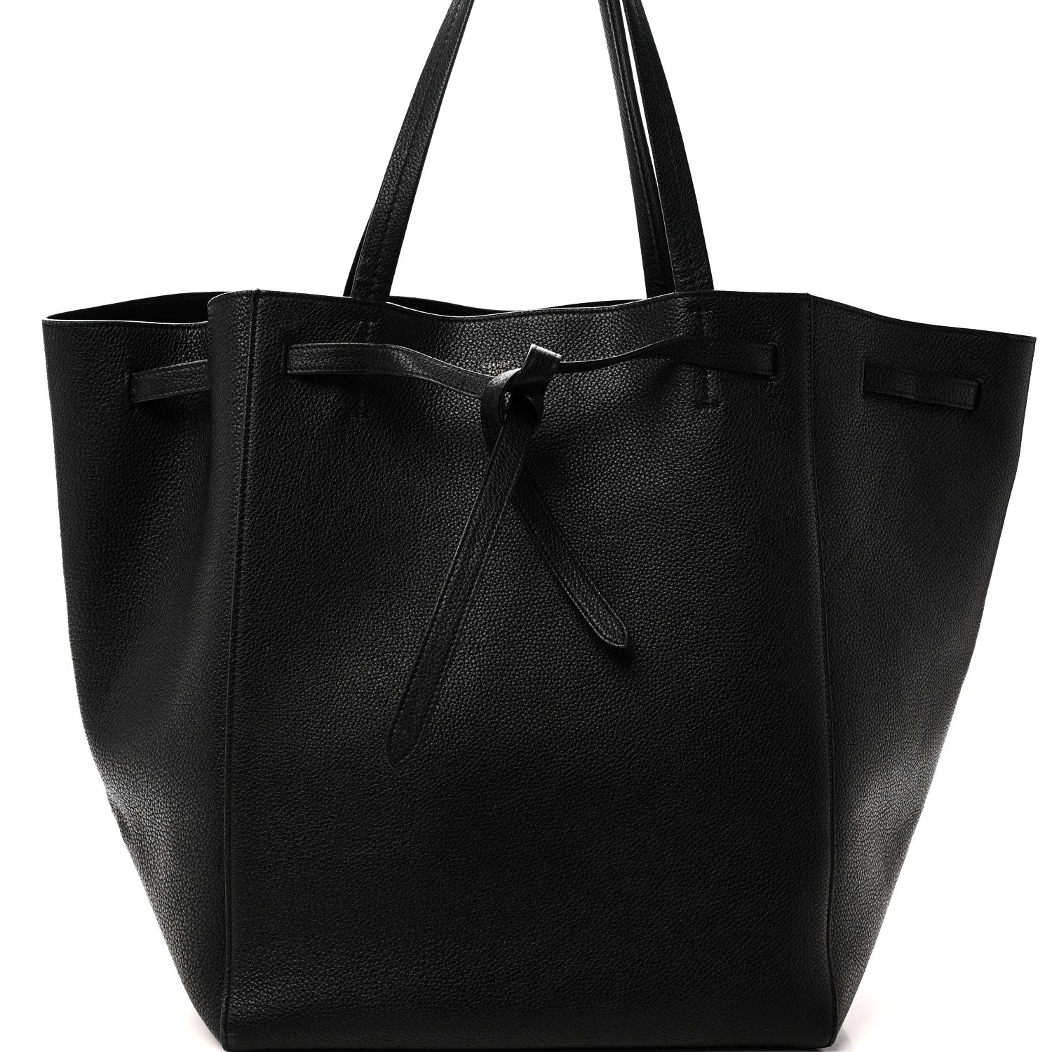 Celine Soft Grained Calfskin Medium Belt Cabas Phantom Black 7 of 9