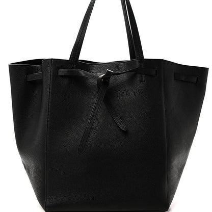Celine Soft Grained Calfskin Medium Belt Cabas Phantom Black 7 of 9