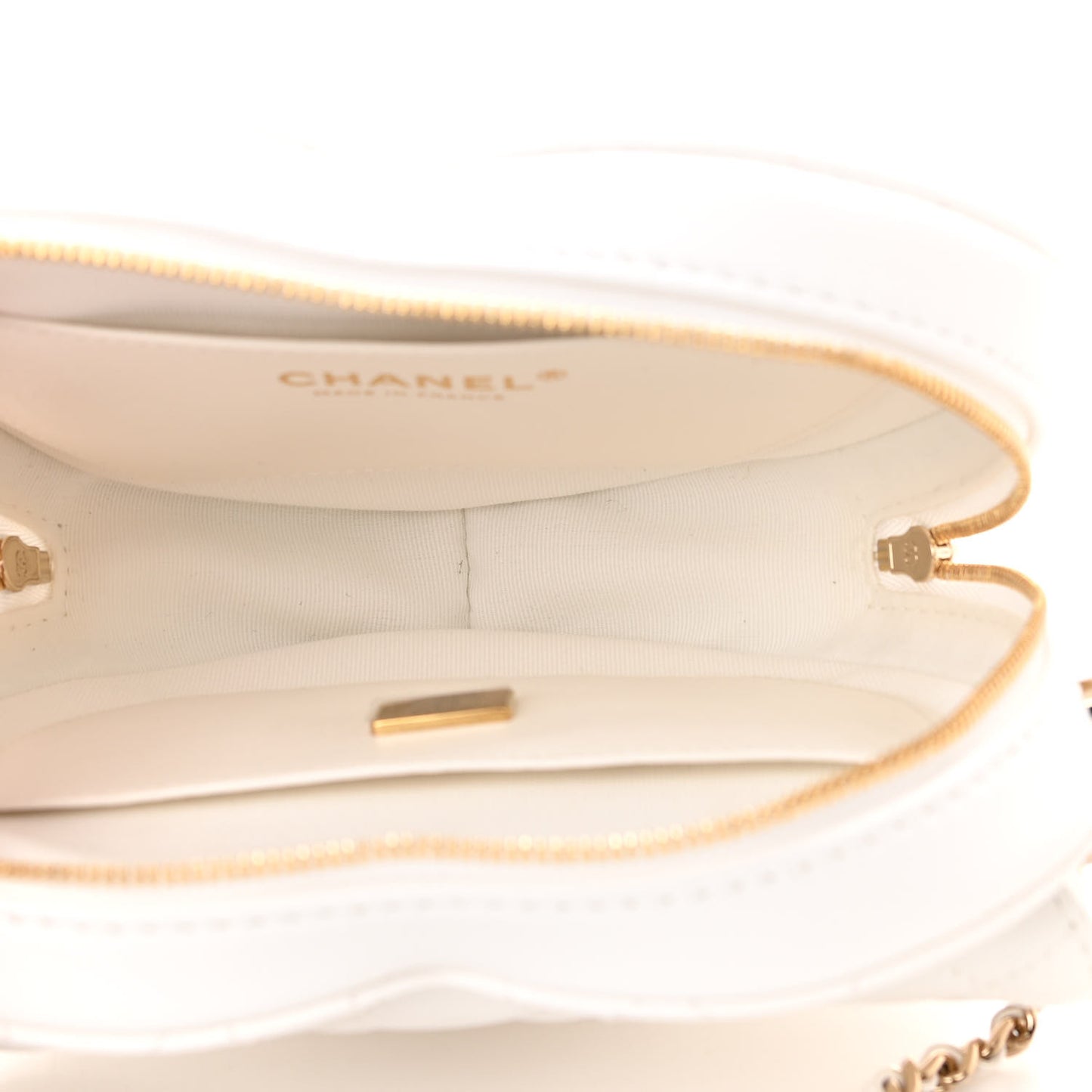 Lambskin Quilted CC In Love Heart Bag White