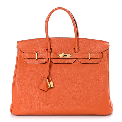 Hermes Togo Birkin 35 Orange 1 of 11