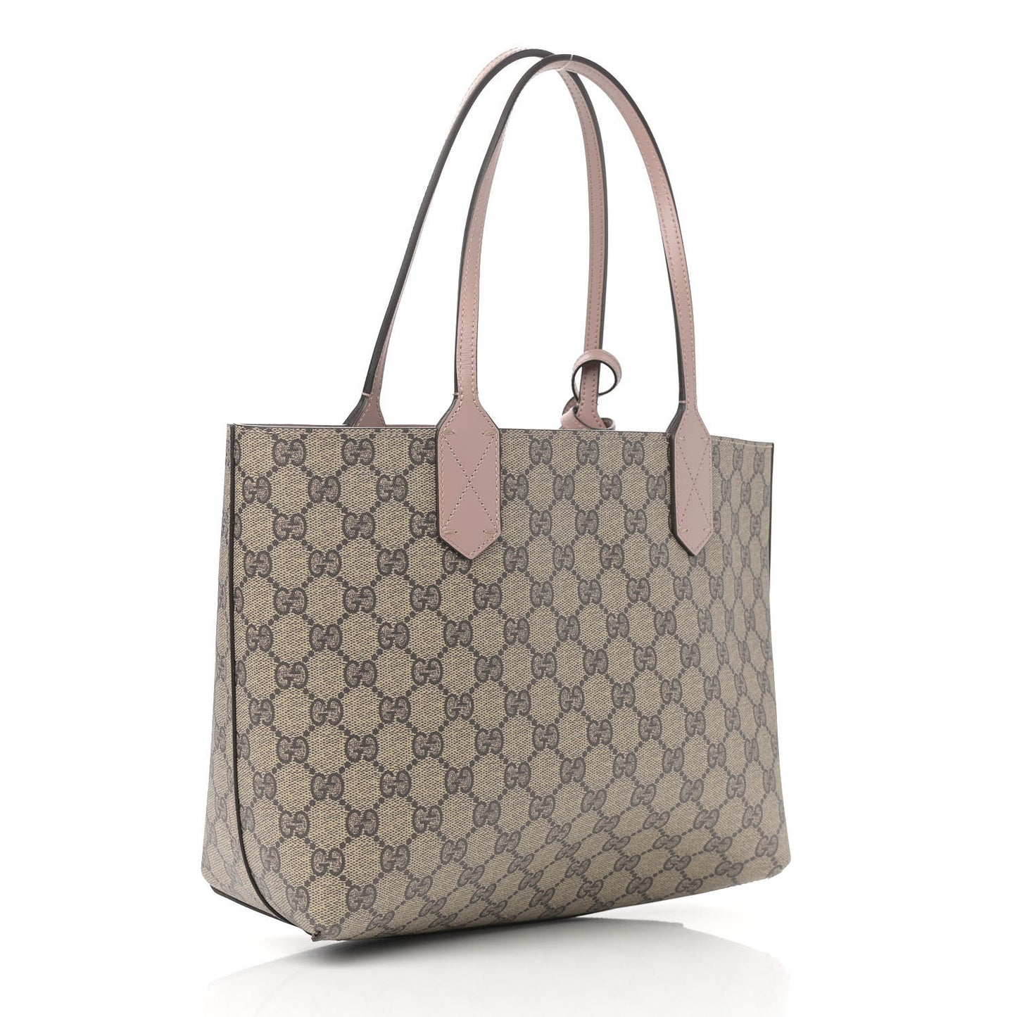 Textured Calfskin Monogram Small Reversible GG Tote Dark Cipria